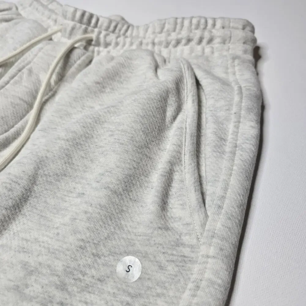 American Eagle AE 24/7 Jogger Sweatpants Mens S Heather Cream Fleece NWT